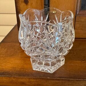 Elegant Crystal Glass Votive Candle Holder
